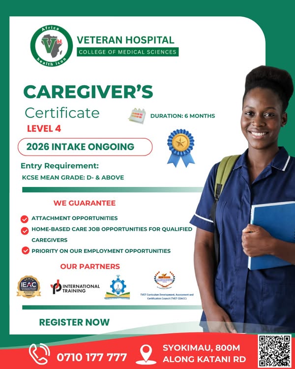 Certified Caregiver Level 4 course at Veteran Hospital College of Medical Sciences