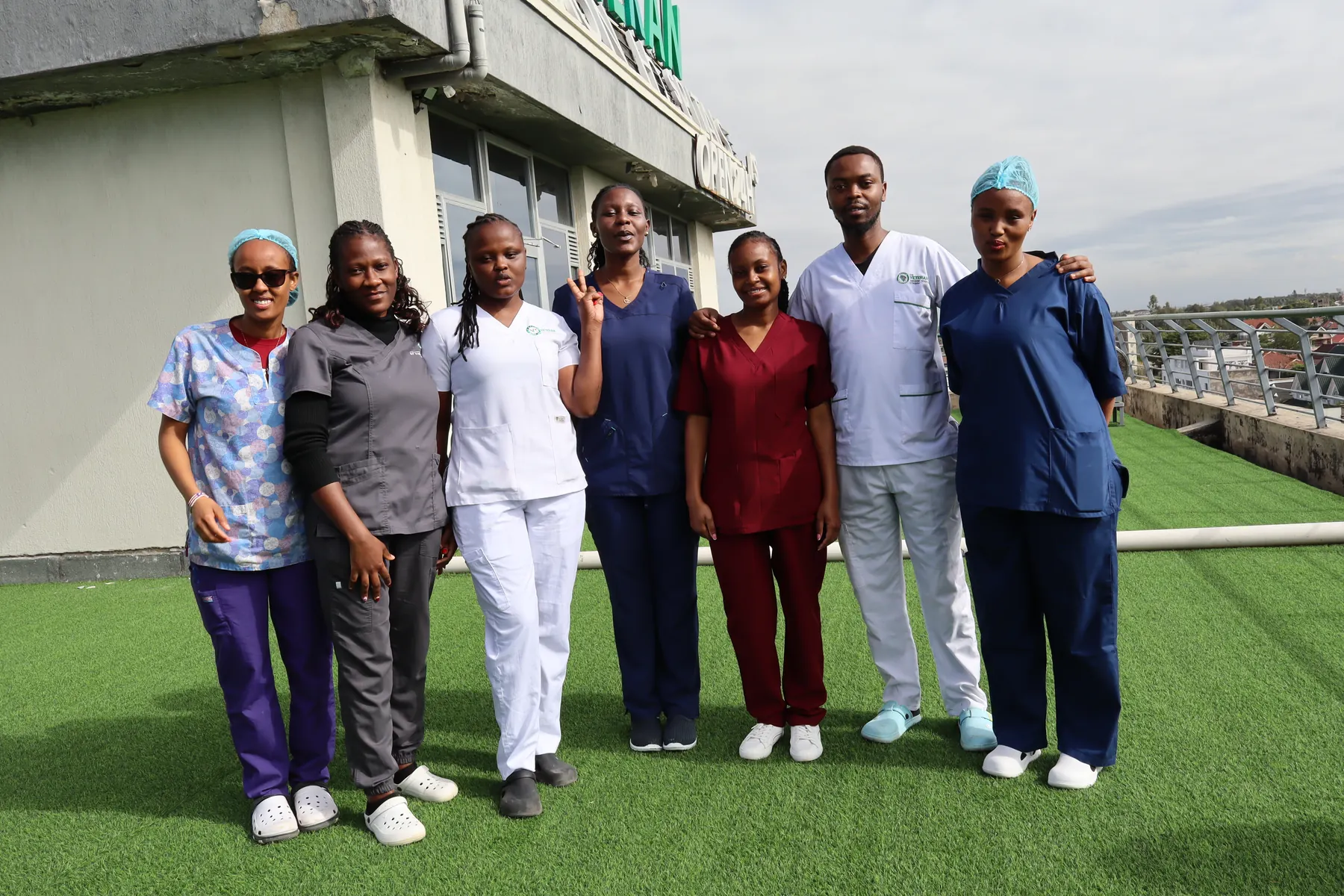 Veteran Mission Hospital staff standing together to welcome patients